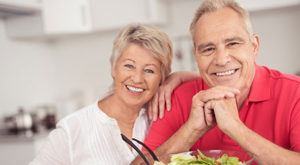 A Man and a Woman Smiling